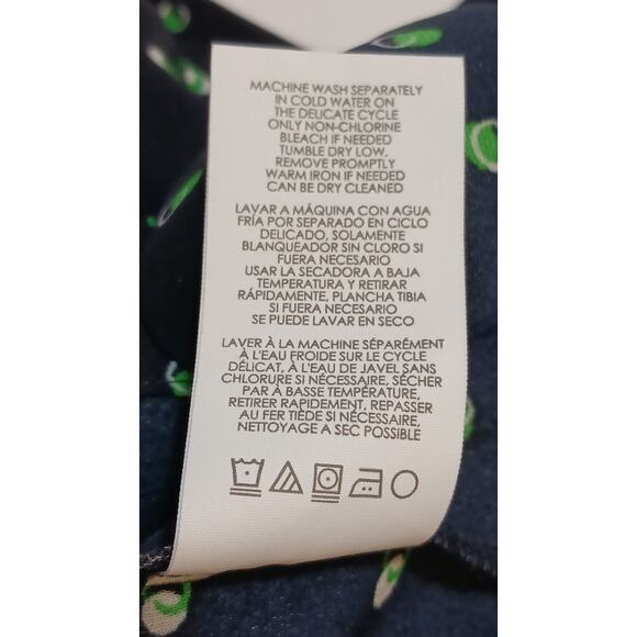 Cabi Womens XS Button Down Blouse Blue Geometric Top Sheer Career Classic Shirt - Picture 8 of 8